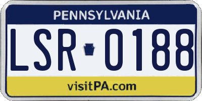 PA license plate LSR0188
