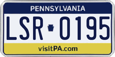 PA license plate LSR0195