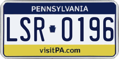 PA license plate LSR0196