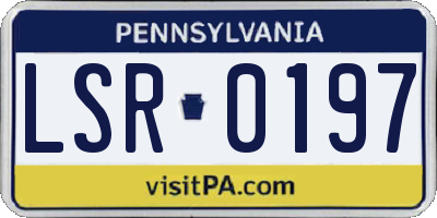PA license plate LSR0197