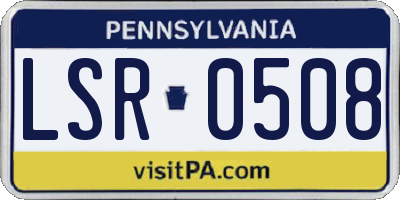 PA license plate LSR0508