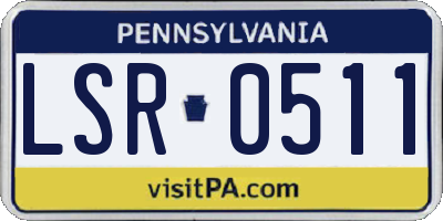 PA license plate LSR0511