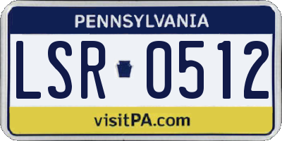 PA license plate LSR0512