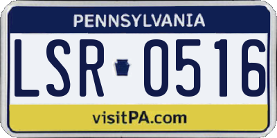 PA license plate LSR0516