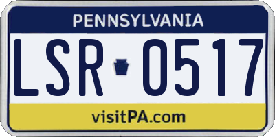 PA license plate LSR0517