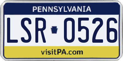 PA license plate LSR0526