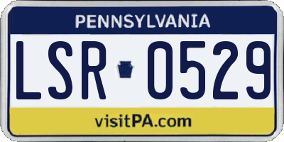 PA license plate LSR0529