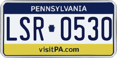 PA license plate LSR0530