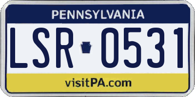 PA license plate LSR0531