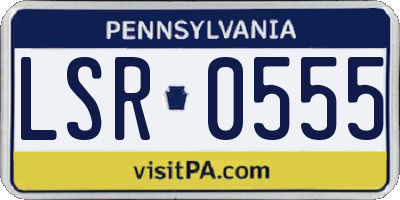 PA license plate LSR0555
