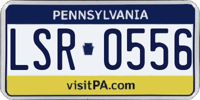 PA license plate LSR0556