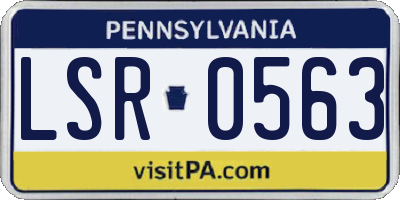 PA license plate LSR0563