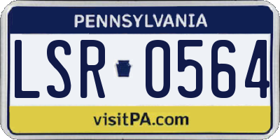 PA license plate LSR0564