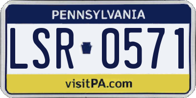 PA license plate LSR0571
