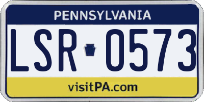 PA license plate LSR0573