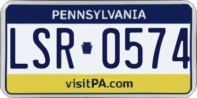 PA license plate LSR0574