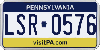 PA license plate LSR0576