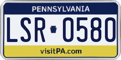 PA license plate LSR0580