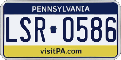 PA license plate LSR0586