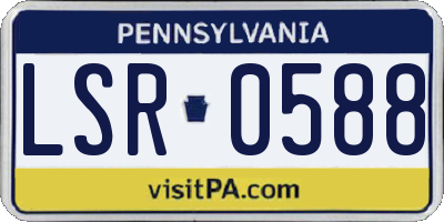 PA license plate LSR0588