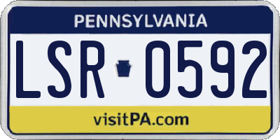 PA license plate LSR0592