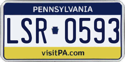 PA license plate LSR0593