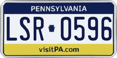 PA license plate LSR0596