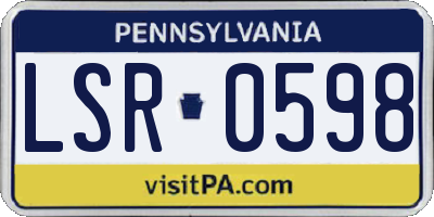 PA license plate LSR0598