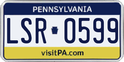 PA license plate LSR0599