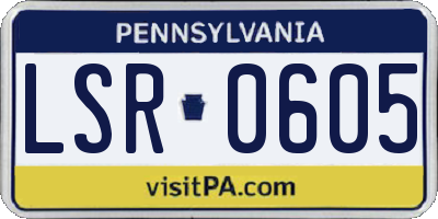 PA license plate LSR0605