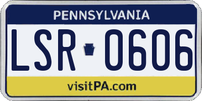 PA license plate LSR0606