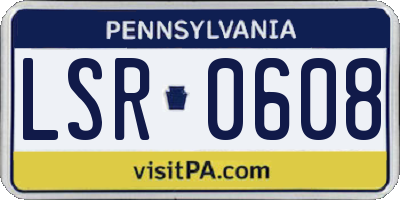 PA license plate LSR0608