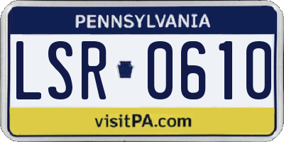 PA license plate LSR0610