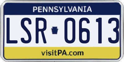 PA license plate LSR0613