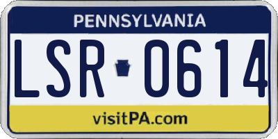 PA license plate LSR0614