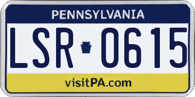 PA license plate LSR0615