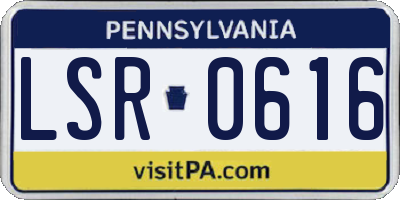 PA license plate LSR0616