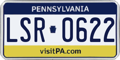 PA license plate LSR0622