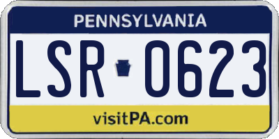 PA license plate LSR0623