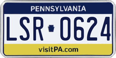 PA license plate LSR0624