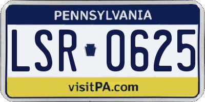 PA license plate LSR0625