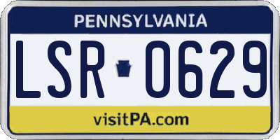 PA license plate LSR0629