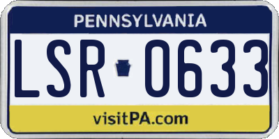 PA license plate LSR0633