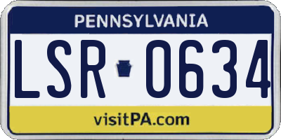 PA license plate LSR0634