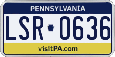 PA license plate LSR0636