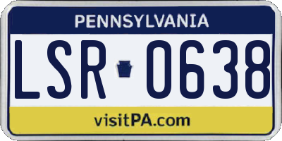 PA license plate LSR0638