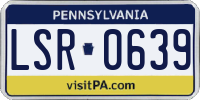 PA license plate LSR0639