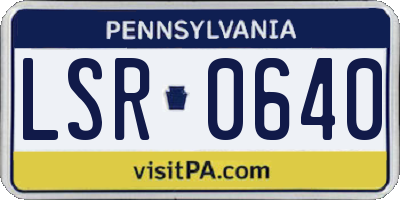 PA license plate LSR0640