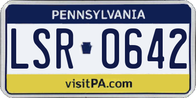 PA license plate LSR0642