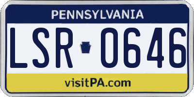 PA license plate LSR0646